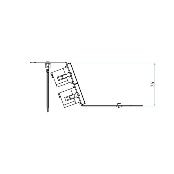 Produktbild UBD 210 217  -  Steckdoseneinsatz für 6 FLF inkl. 2x T13, weiss, + 1x T13, schwarz